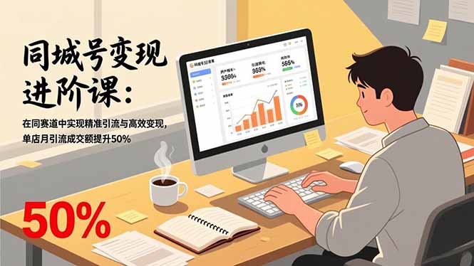 同城号变现进阶课：在同城赛道中实现精准引流与高效变现，单店月引流成交额提升50%-网创资源站