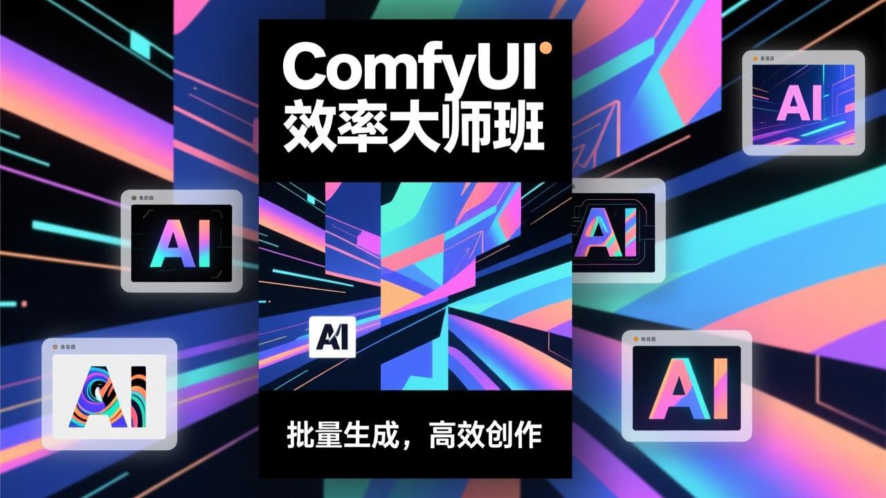 ComfyUI效率大师班：工作流搭建，批量生成，将个人AI出图效率提升5-10倍，月接单收入1-3万-网创资源站