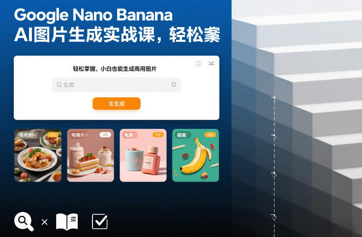 Google Nano Banana AI图片生成实战课，轻松掌握，小白也能生成商用图片-网创资源站