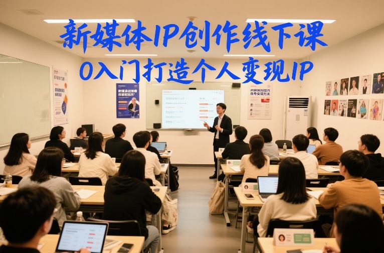 新媒体IP创作线下课，0入门打造个人变现IP-网创资源站