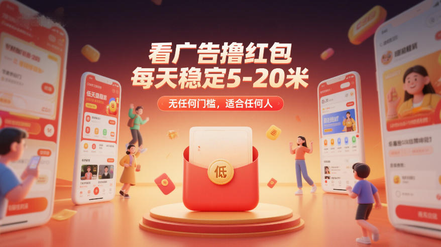 看广告撸红包，每天稳定5-20米，无任何门槛，适合任何人-网创资源站