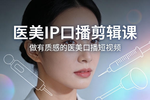 医美IP口播剪辑课，做有质感的医美口播短视频-网创资源站