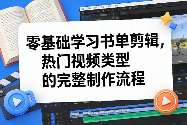 零基础学习书单剪辑，热门视频类型的完整制作流程(更新2026)-网创资源站