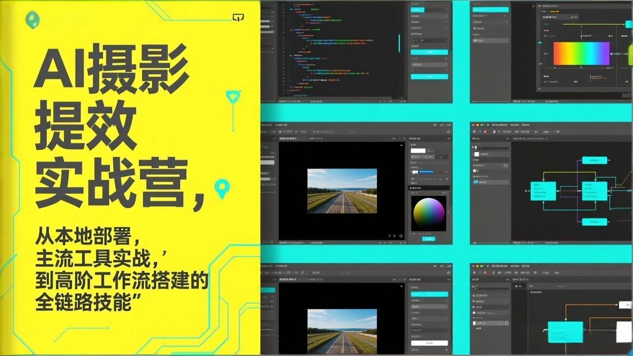 AI+摄影提效实战营，从本地部署，主流工具实战，到高阶工作流搭建的全链路技能-网创资源站