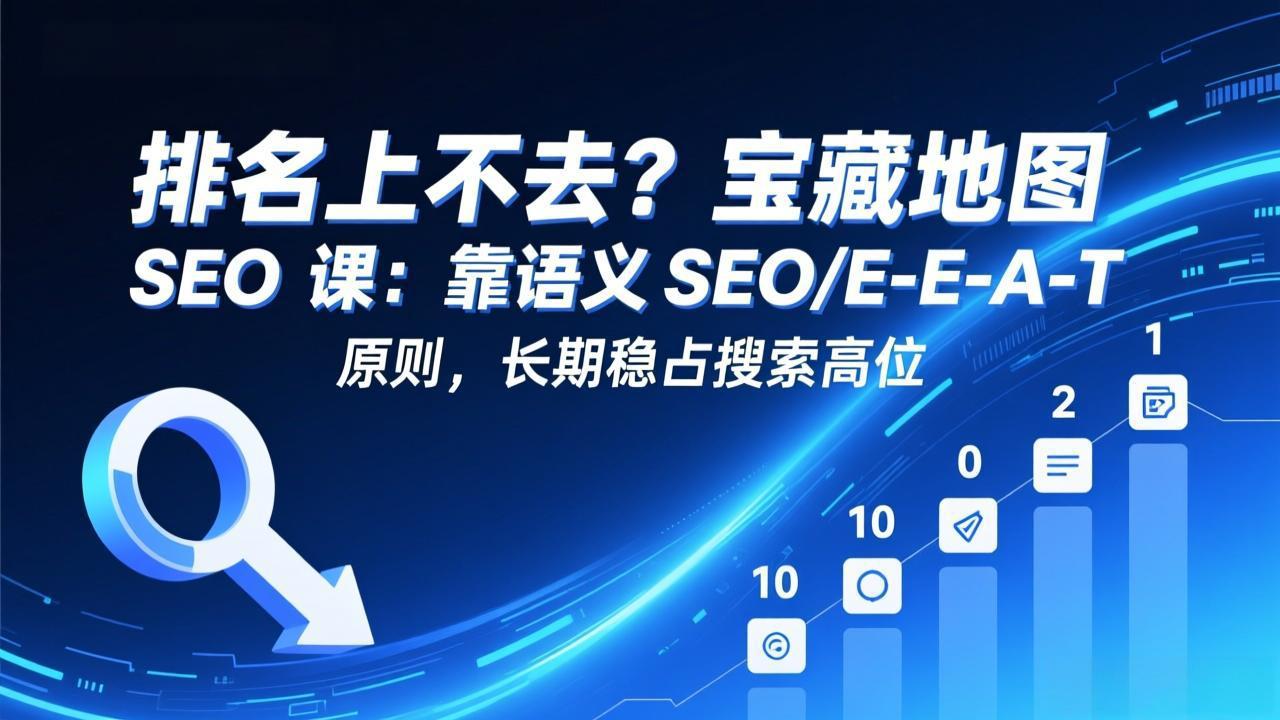 排名上不去？宝藏地图 SEO 课：靠语义 SEO+E-E-A-T 原则，长期稳占搜索高位-网创资源站