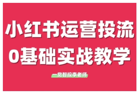 小红书运营投流，小红书广告投放从0到1的实战课，学完即可开始投放(更新26年)-网创资源站