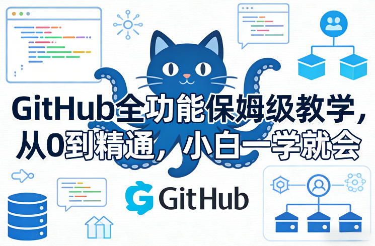 GitHub全功能保姆级教学，从0到精通，小白一学就会-网创资源站