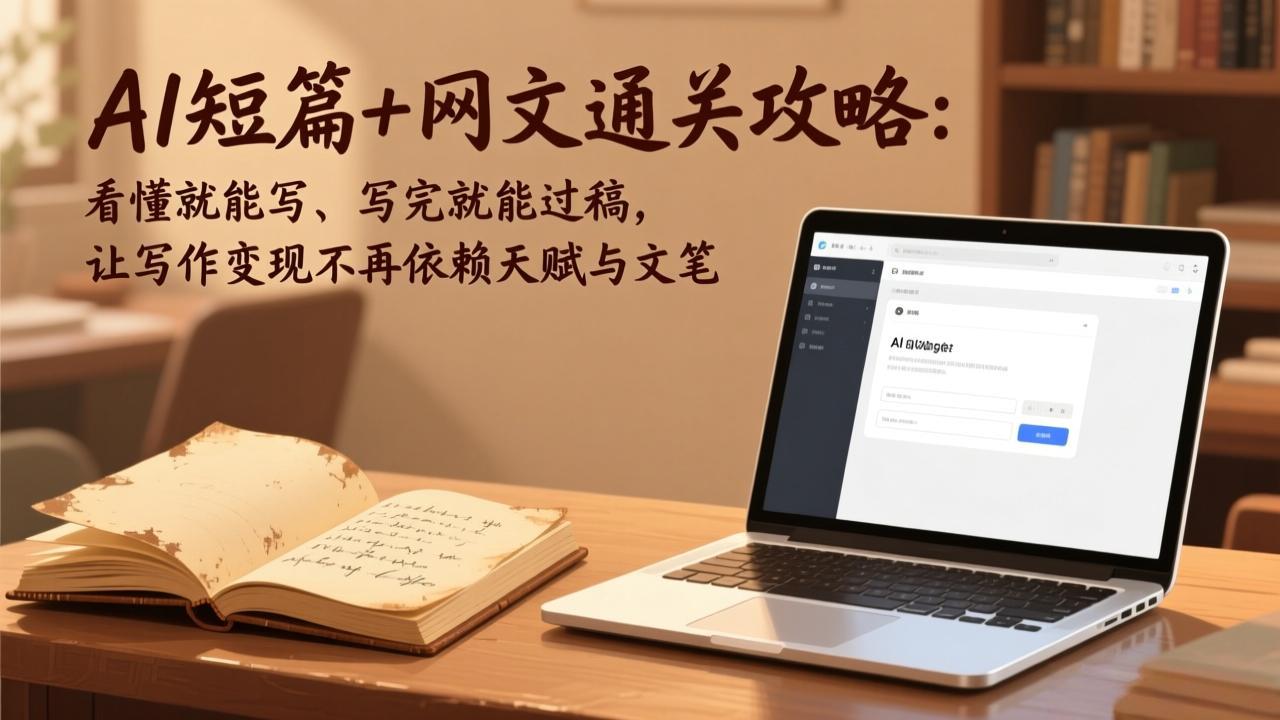 AI短篇+网文通关攻略：看懂就能写、写完就能过稿，让写作变现不再依赖天赋与文笔-网创资源站