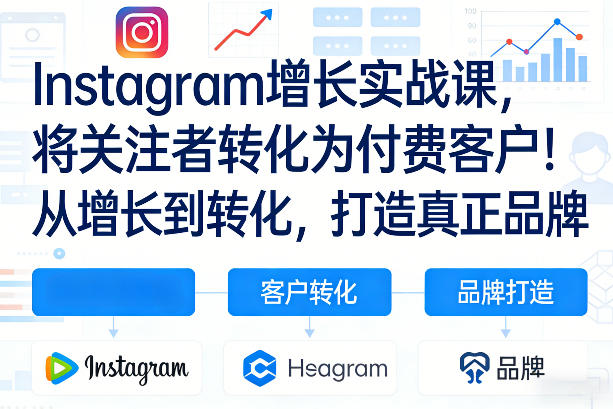 Instagram增长实战课，将关注者转化为付费客户！从增长到转化，打造真正品牌(双语字幕)-网创资源站
