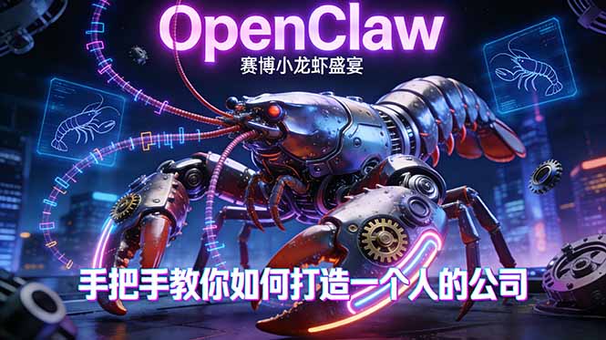 OpenClaw，小龙虾-从产品到爆款的成长之路，手把手教你如何打造一个人的公司-网创资源站