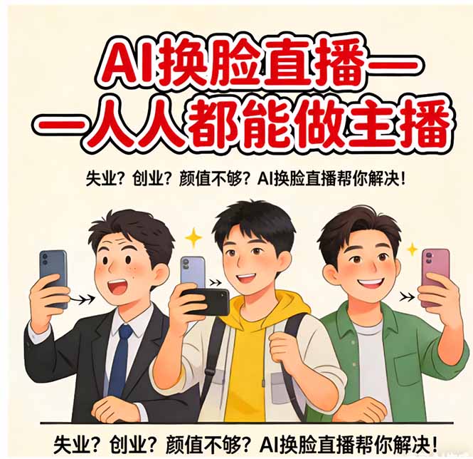 AI换脸直播，人人都能做主播-网创资源站