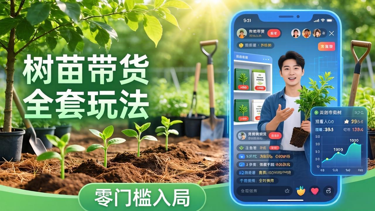 视频号AI树苗带货全套玩法：零门槛入局，掌握豆包、千问等AI工具制作树苗视频的全套流程-网创资源站