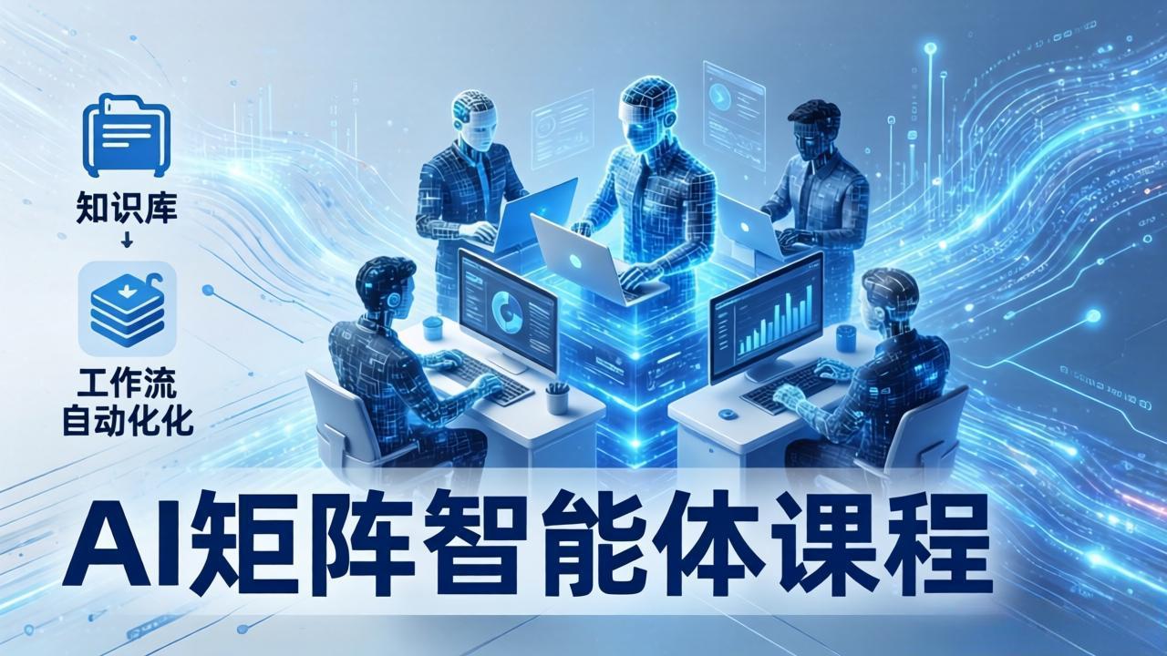 AI矩阵智能体实战：100个数字员工批量生产内容，文本知识库+工作流自动化全搞定-网创资源站