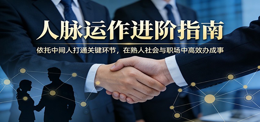 付费文章：人脉运作进阶指南，依托中间人打通关键环节，在熟人社会与职场中高效办成事-网创资源站