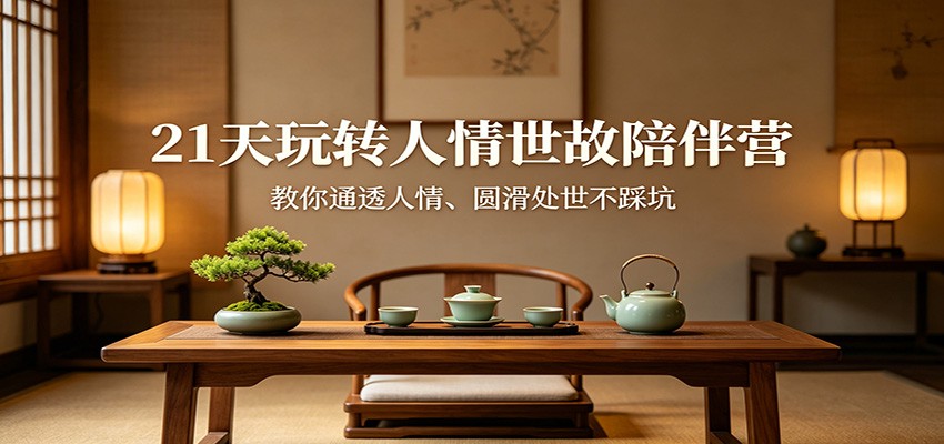 21天玩转人情世故陪伴营：教你通透人情、圆滑处世不踩坑-网创资源站