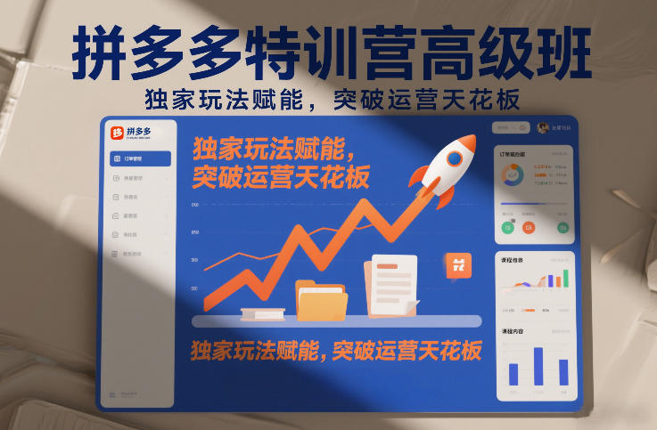 拼多多特训营高阶班，独家玩法赋能，突破运营天花板(更新26年4月18日)-网创资源站