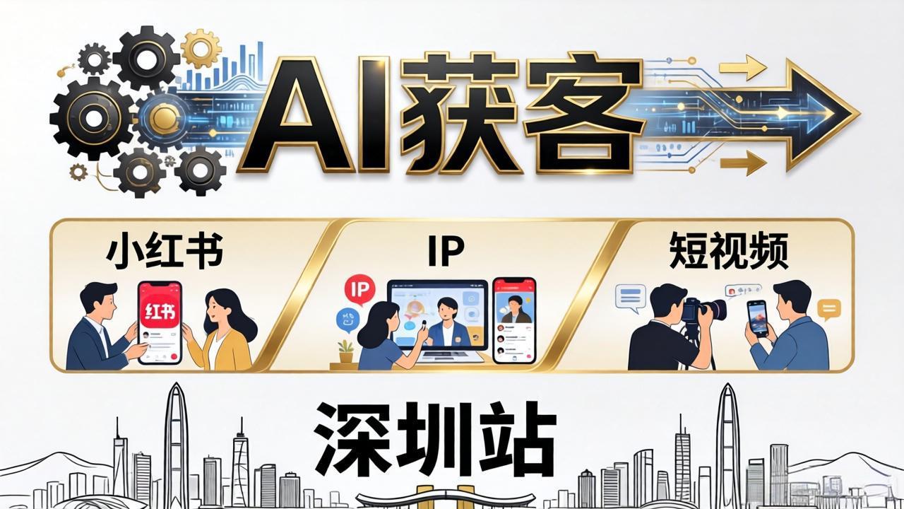 2026AI获客大课深圳站：4月17日-19日3天2夜拆透小红书+IP+短视频，老板操盘手必来-网创资源站