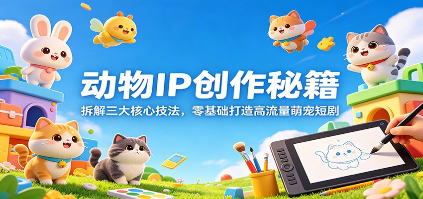 动物IP创作秘籍：拆解三大核心技法，零基础打造高流量萌宠短剧-网创资源站
