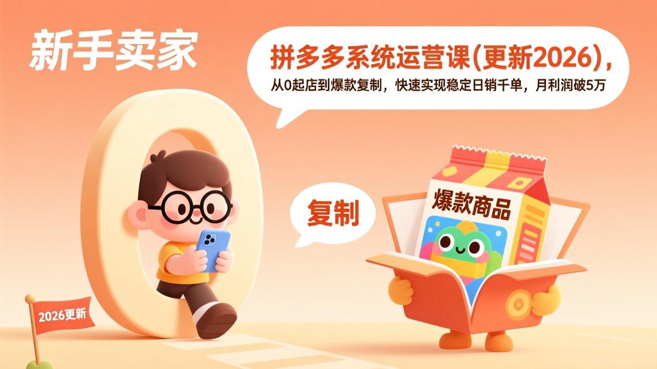 拼多多系统运营课(更新4月-网创资源站