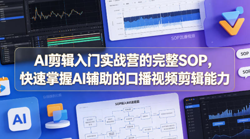 AI剪辑入门实战营的完整SOP，快速掌握AI辅助的口播视频剪辑能力-网创资源站