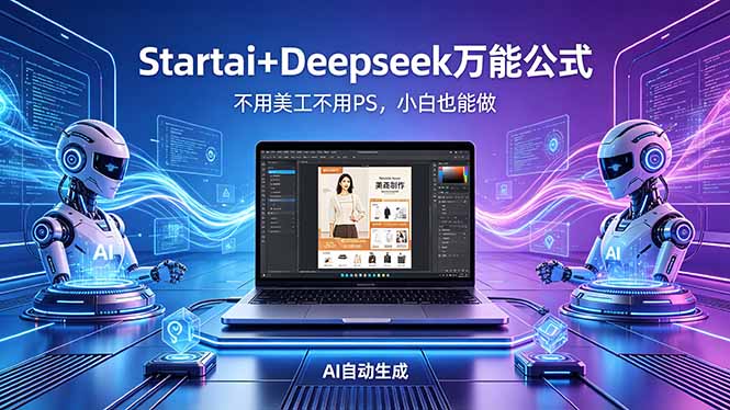 AI自动做电商详情页：Startai+Deepseek万能公式，不用美工不用PS，小白也能做-网创资源站