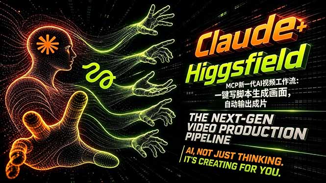 Claude+Higgsfield MCP新一代AI视频工作流：一键写脚本生成画面，自动输出成片-网创资源站