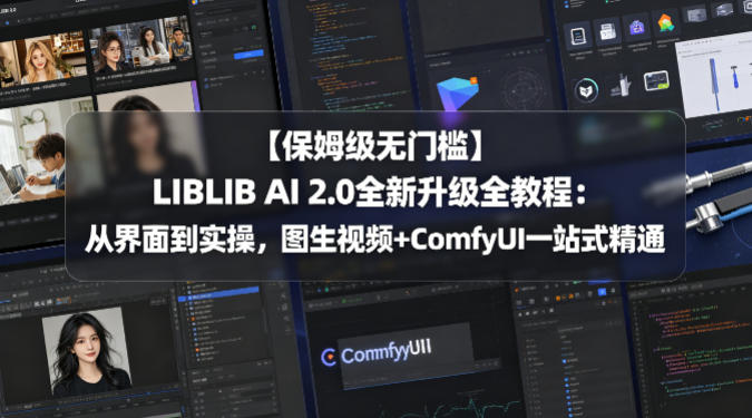 【保姆级无门槛】LIBLIB AI 2.0全新升级全教程：从界面到实操，图生视频+ComfyUI一站式精通-网创资源站