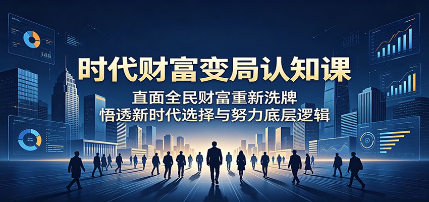 时代财富变局认知课：直面全民财富重新洗牌，悟透新时代选择与努力底层逻辑-网创资源站