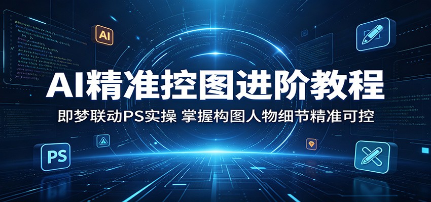 AI精准控图进阶教程：即梦联动PS实操，掌握构图人物细节精准可控-网创资源站