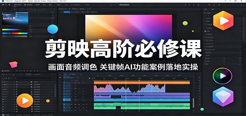 剪映高阶必修课：画面音频调色，关键帧AI功能案例落地实操-网创资源站