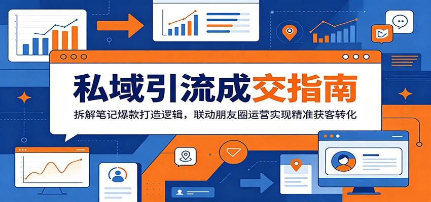 私域引流成交指南：拆解笔记爆款打造逻辑，联动朋友圈运营实现精准获客转化-网创资源站