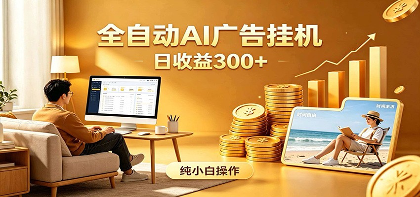 AI风口项目，全程解放双手，后台自动运行赚取收益，每天稳定收益300+-网创资源站
