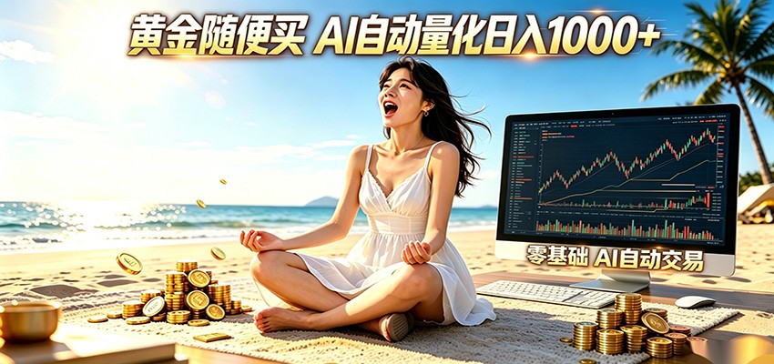 黄金随便买？AI自动外汇量化交易 在家当皇帝 日入1000+-网创资源站