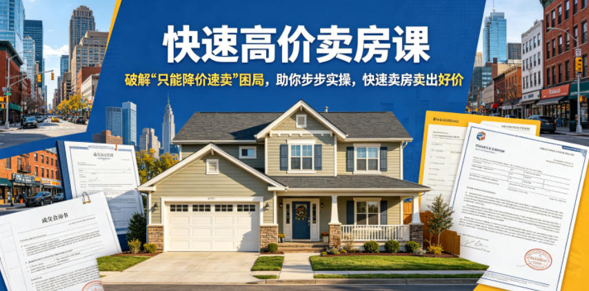 快速高价卖房课，破解“只能降价速卖”困局，助你步步实操，快速卖房卖出好价(更新2026)-网创资源站