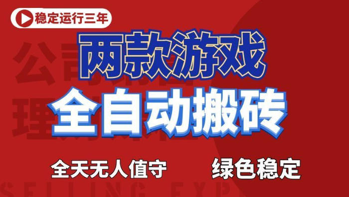 海外游戏全自动搬砖，日入1k+，全天无人值守，绿色稳定！【揭秘】-网创资源站