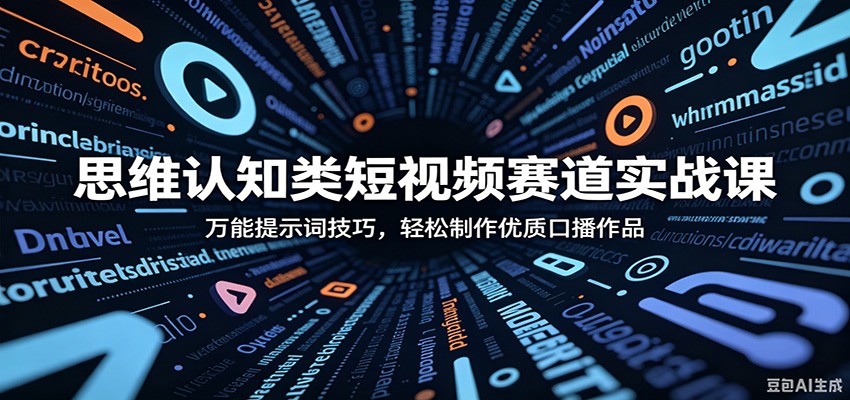 思维认知类短视频赛道实战课：万能提示词技巧，轻松制作优质口播作品-网创资源站