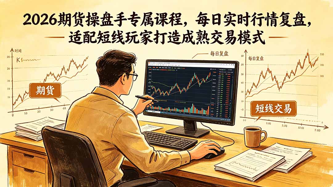 2026期货操盘手专属课程-更新6月，每日实时行情复盘，适配短线玩家打造成熟交易模式-网创资源站
