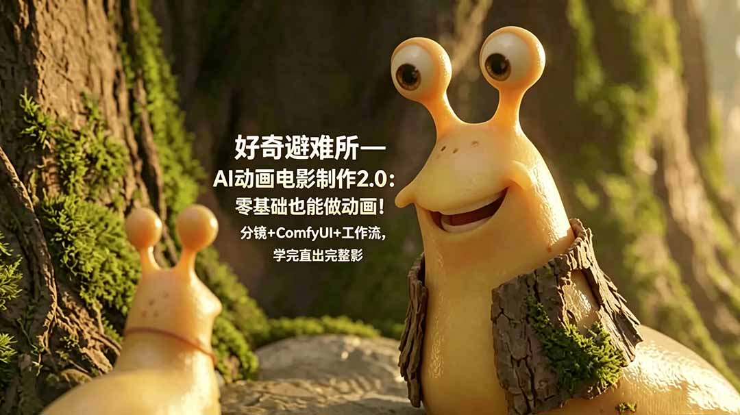 好奇避难所—AI动画电影制作2.0：零基础也能做动画！分镜+ComfyUI+工作流，学完直出完整影片-网创资源站