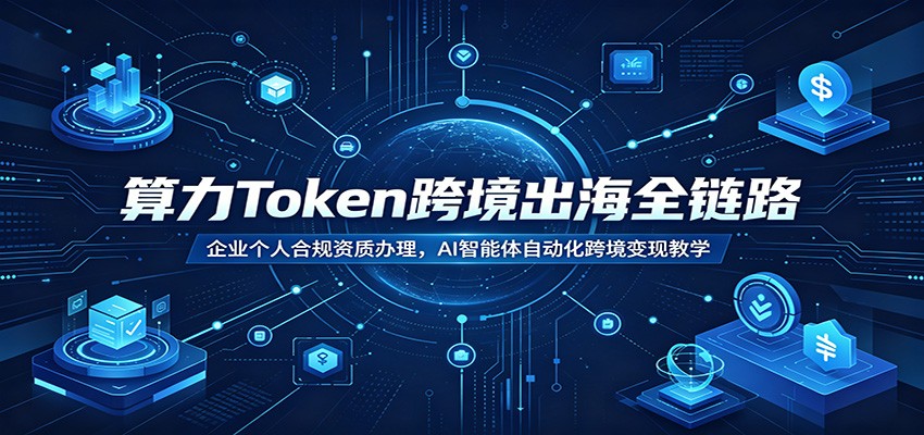 算力Token跨境出海全链路：企业个人合规资质办理，AI智能体自动化跨境变现教学-网创资源站