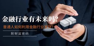 公众号付费文章：金融行业有未来吗？普通人如何利用金融行业发财?(附财富密码)-网创资源站