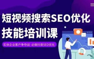 实体抖音搜索（抖音SEO）变现课，短视频搜索seo优化技能-网创资源站