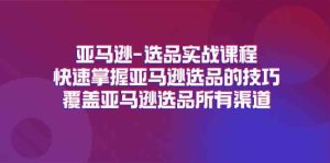 亚马逊选品实战课程,快速掌握亚马逊选品的技巧,覆盖亚马逊选品所有渠道-网创资源站