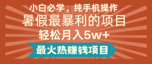 2024暑假最赚钱的项目，小红书咸鱼暴力引流简单无脑操作，每单利润最少500+-网创资源站