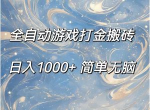 （11785期）全自动游戏打金搬砖，日入1000+简单无脑-网创资源站