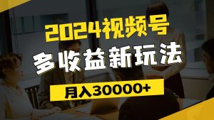 （11905期）2024视频号多收益新玩法，每天5分钟，月入3w+，新手小白都能简单上手-网创资源站