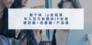 新个体ip变现课，年入百万新媒体IP变现，路径篇+流量篇+产品篇-网创资源站