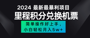 2024最新里程积分兑换机票,手机操作小白轻松月入5万+-网创资源站