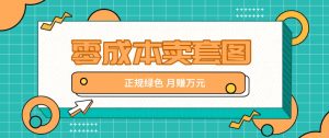 零成本卖套图，绿色正规项目，简单操作月收益10000+【揭秘】-网创资源站