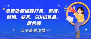 全套外贸课程打包，包括：背调、业务、SOHO选品、展会等-网创资源站