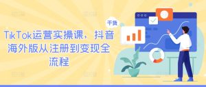 TikTok运营实操课，抖音海外版从注册到变现全流程-网创资源站